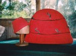 hats before and after wet felting
