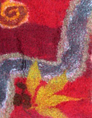 Sue J section of group felted rug aug 07