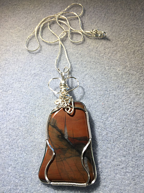 Wire wrapped Jasper